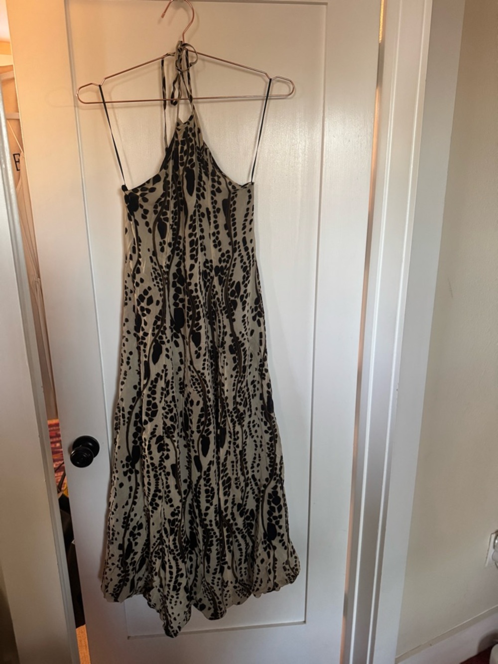 NWT Zara Halter-Neck Printed Maxi Dress